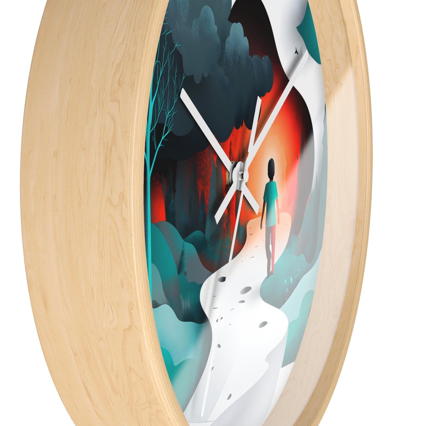 "Journey Through Shadows" Wall Clock – Stepping Into Light