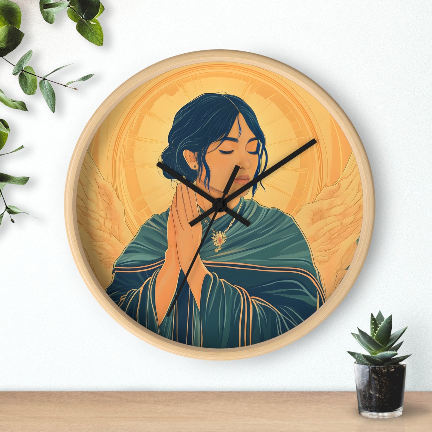 "Angel of Devotion" Wall Clock – Grace and Serenity