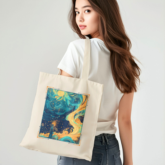 The Heavenly Canvas Tote Bag (Psalm 19:1)