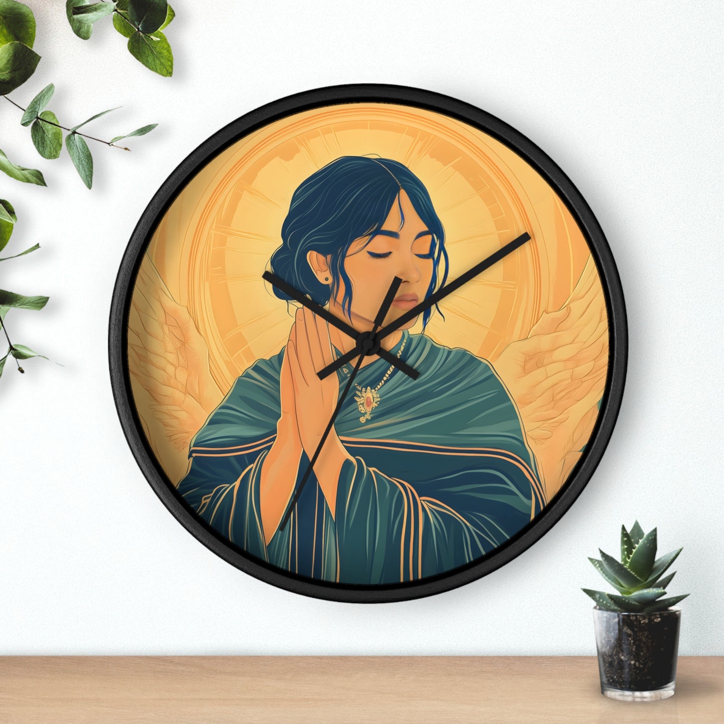 "Angel of Devotion" Wall Clock – Grace and Serenity