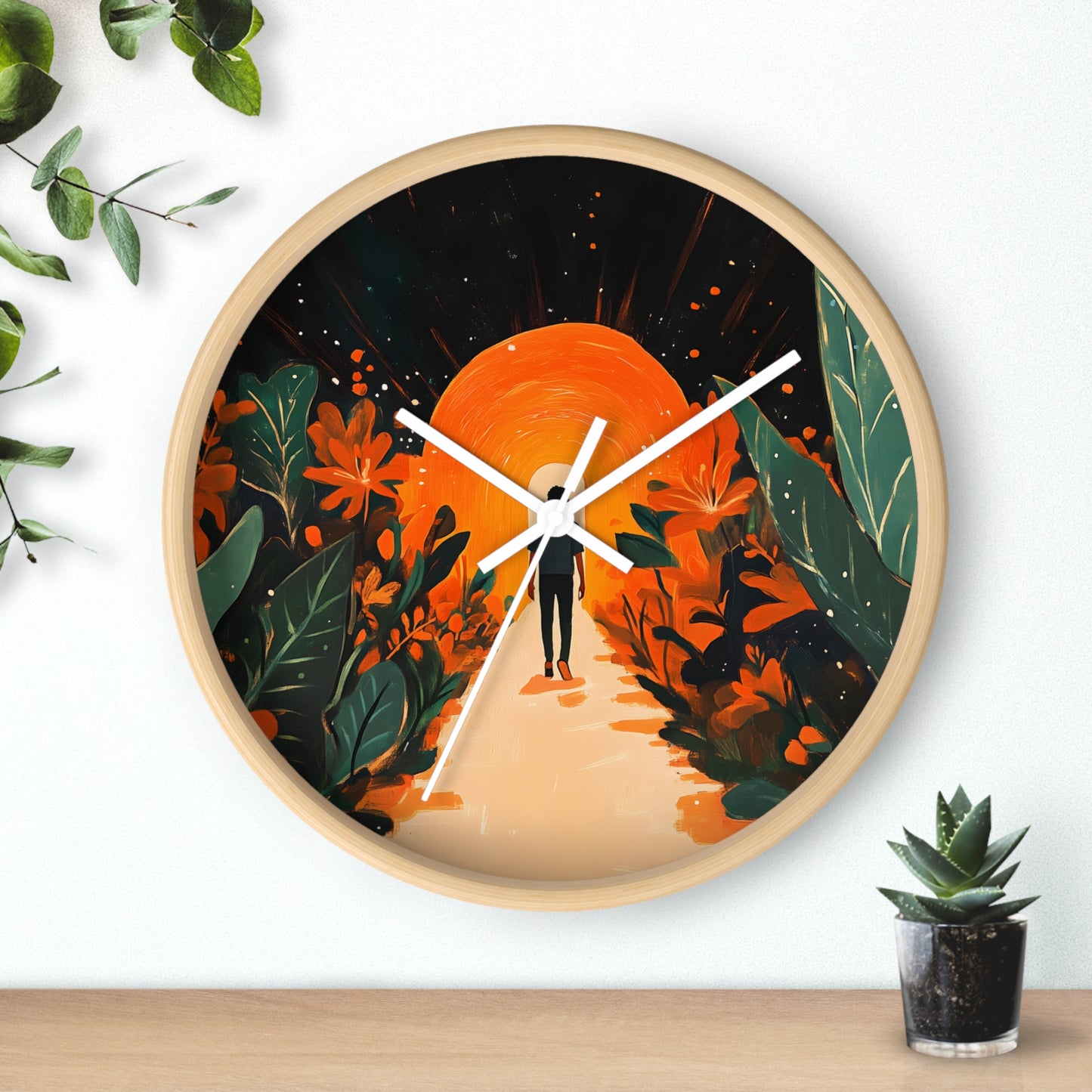 "Garden of Light" Wall Clock – Walking into Hope