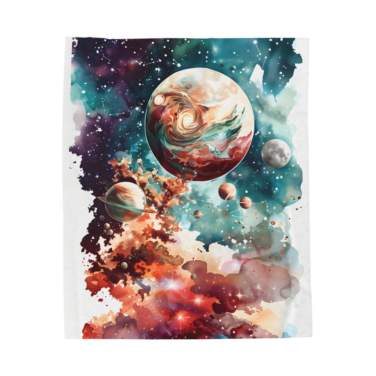 "Celestial Declaration" Plush Velveteen Blanket