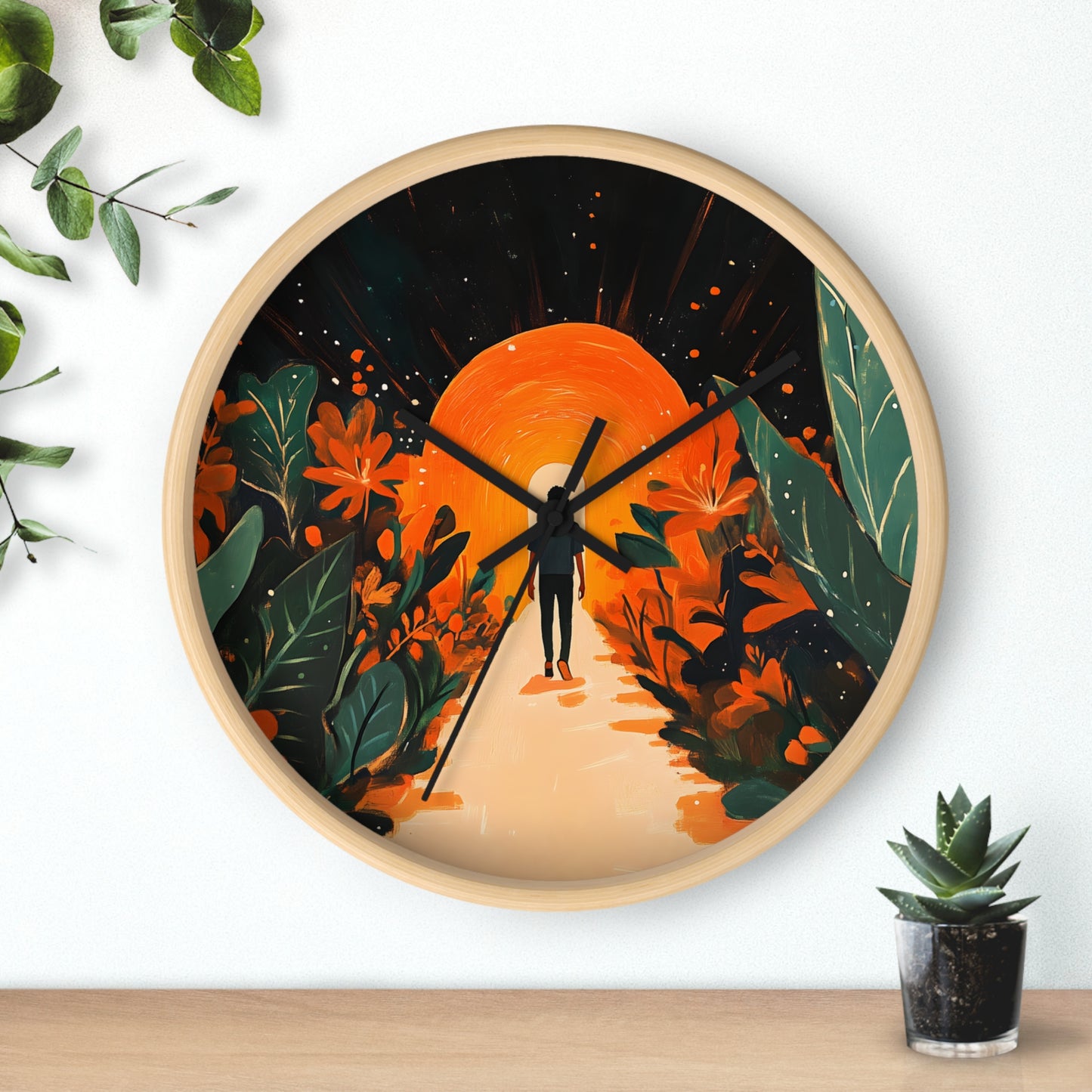 "Garden of Light" Wall Clock – Walking into Hope